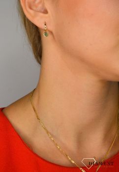 Złote kolczyki 585 z wiszącym kółeczkiem KL 6780 💎 Złote kolczyki wykonane z najwyższej jakości złota próby 585 💎 (3).JPG